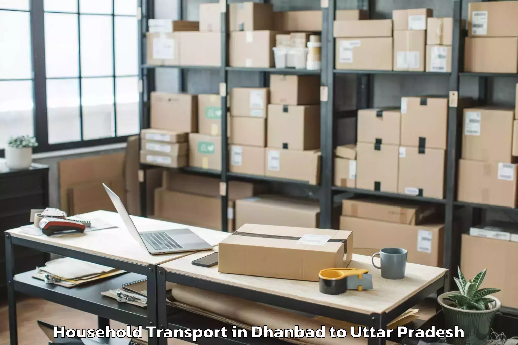 Reliable Dhanbad to Abhilashi University Banda Household Transport